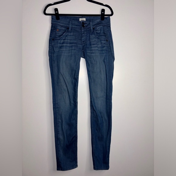 Excellent Condition Hudson Collin Flap Medium Blue Skinny Jeans Sz 26 - Picture 1 of 5